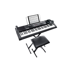  Alesis Melody 54 - Piano digital con teclado eléctrico con 54  teclas, altavoces, 300 sonidos, 300 ritmos, 40 canciones, micrófono y  lecciones de piano : Instrumentos Musicales